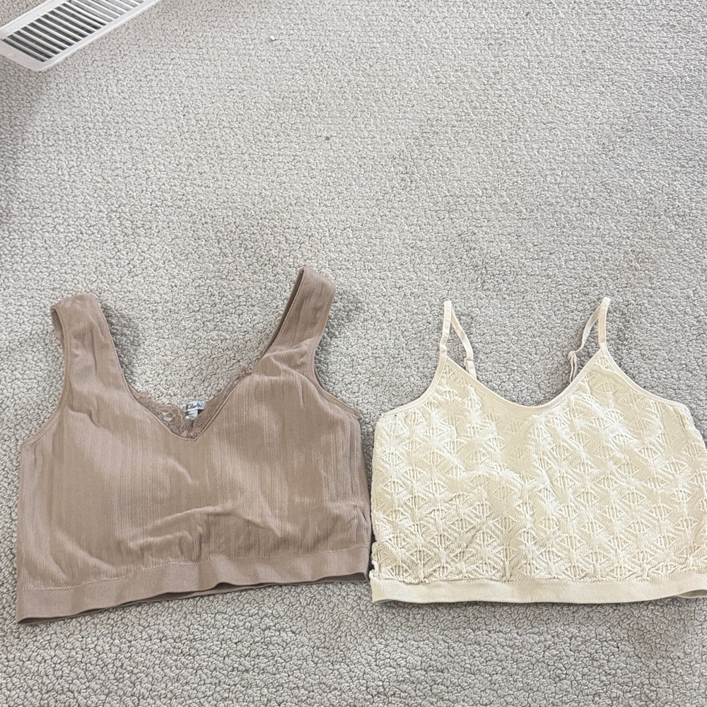 BKE Dual-Tone Bralette Pair